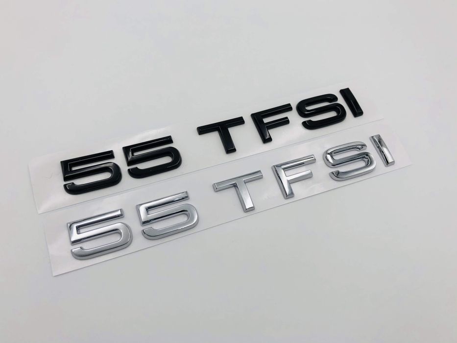 Emblema Audi 55 TFSI spate crom