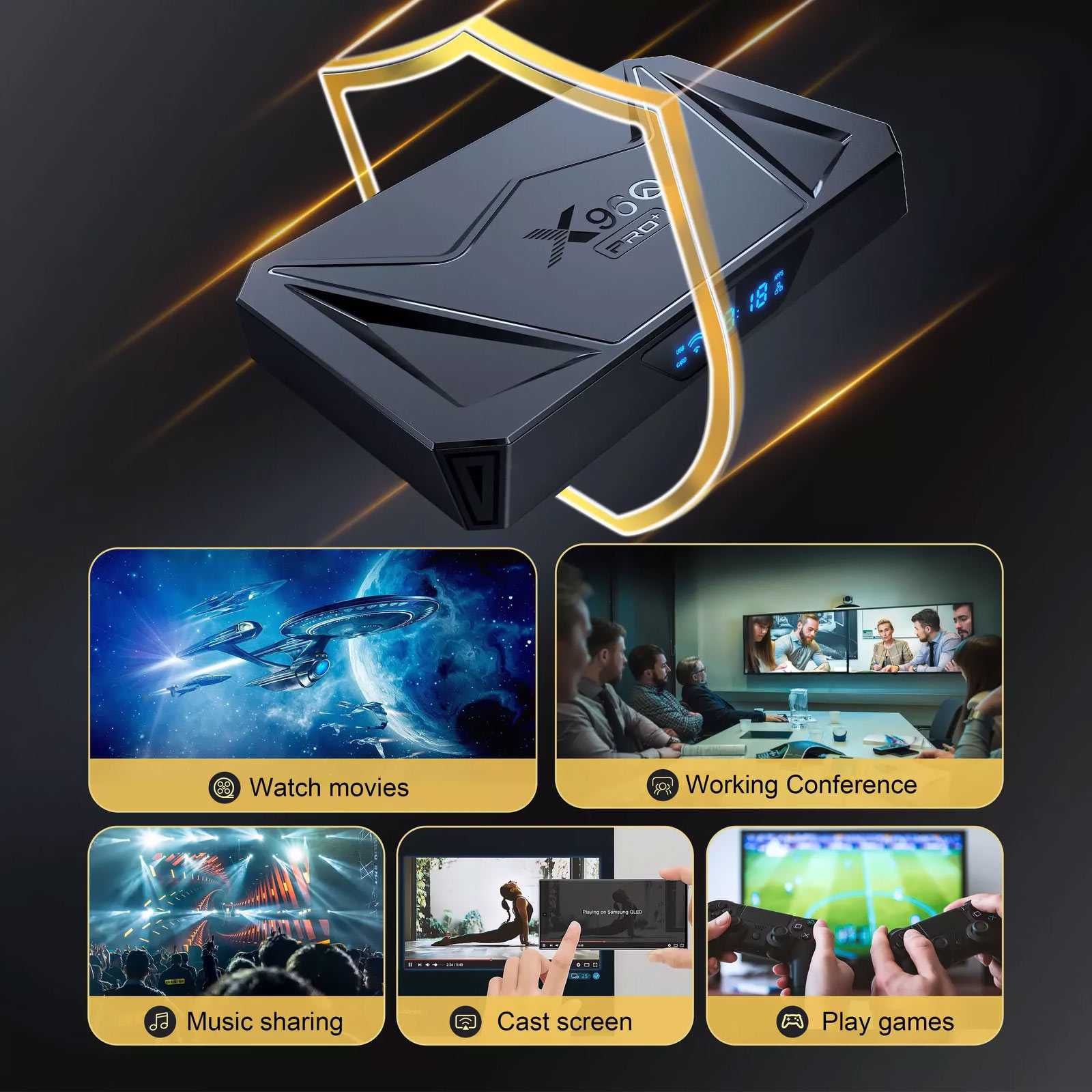 TV Box X96Q PRO PLUS Android 14, Gigabit Lan, Allwinner H728, WiFi 6