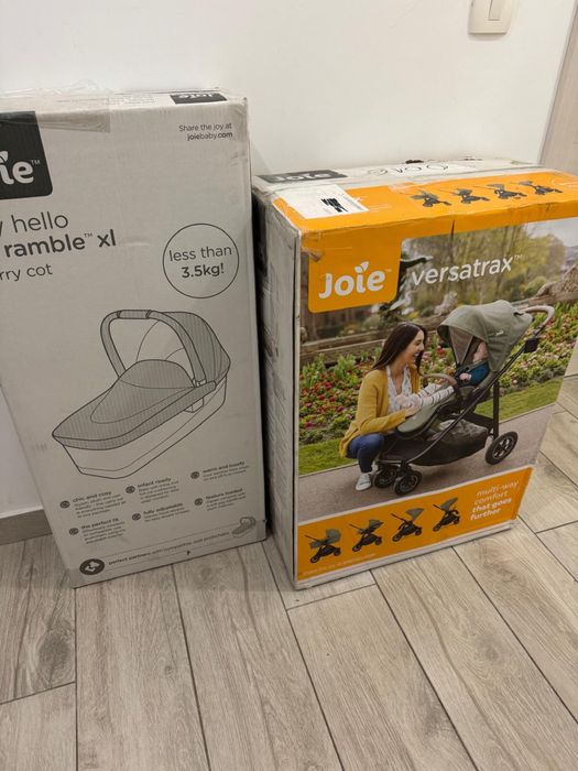 Vand carucior 2 in 1 Joie Versatrax Gray Flannel