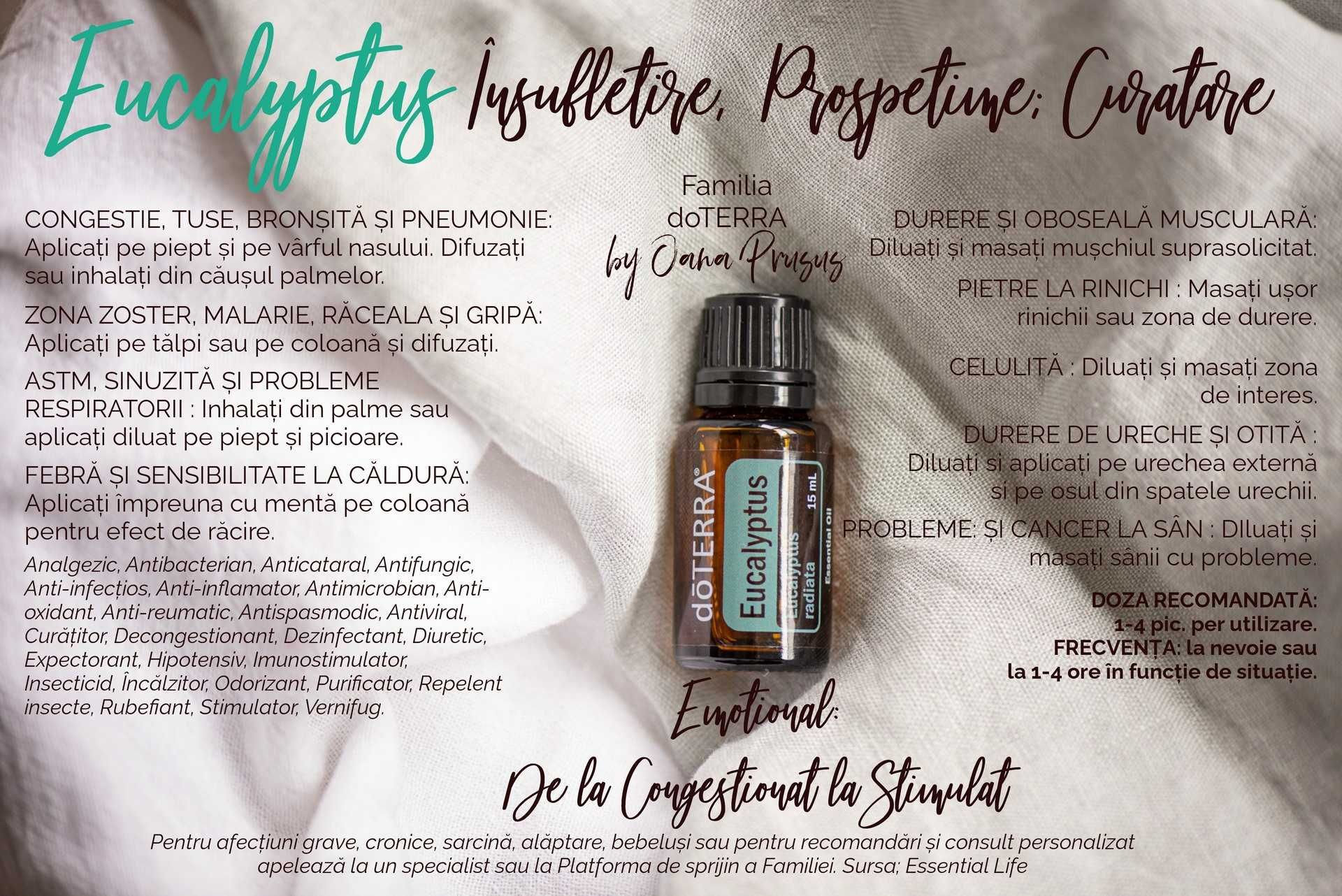 Eucalyptus - Ulei esential de Eucalipt Doterra 15ml