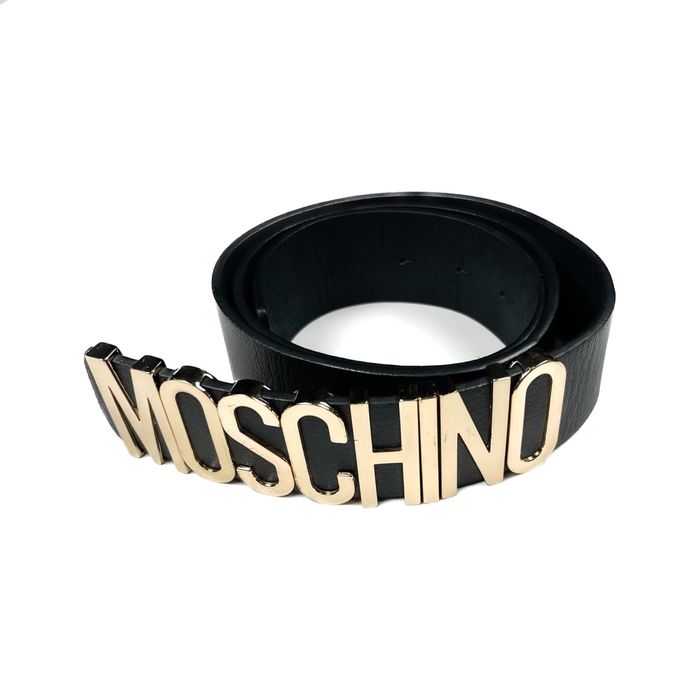 Дамски кожен колан Moschino Black Belt