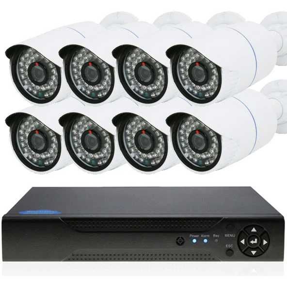 Видеонаблюдение-8 канален DVR с 8 камери FULLAHD, 3G