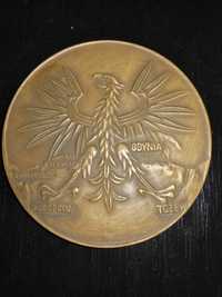 Medalion placheta bronz Polonia 50 ani de Educatie maritima 1970