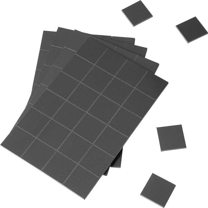 Folie magnetica cu adeziv, 4 cm x 3 cm grosime 0,4 mm, 100 buc