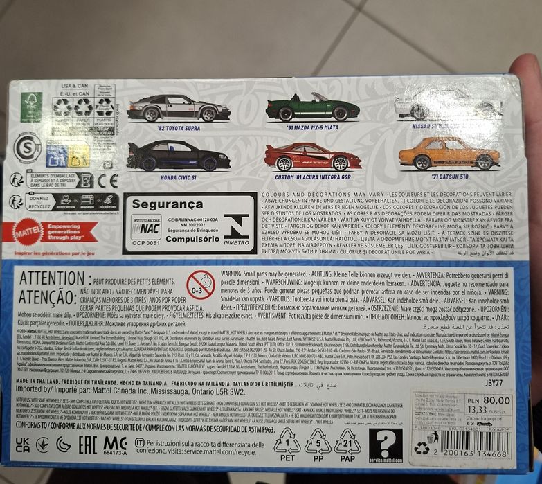 Set silver series hotweels cu 6 masini