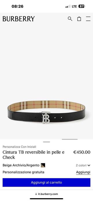 Curea Burberry Reversibila Originala diferite marimi