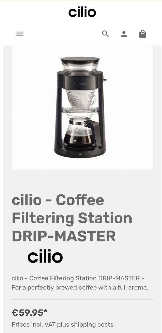 Кафемашина Cilio, Drip-Master