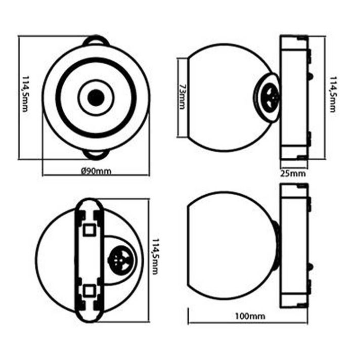 Aplica lampa spot LED magnetic Luxo Mars 48V 10W 4000K negru