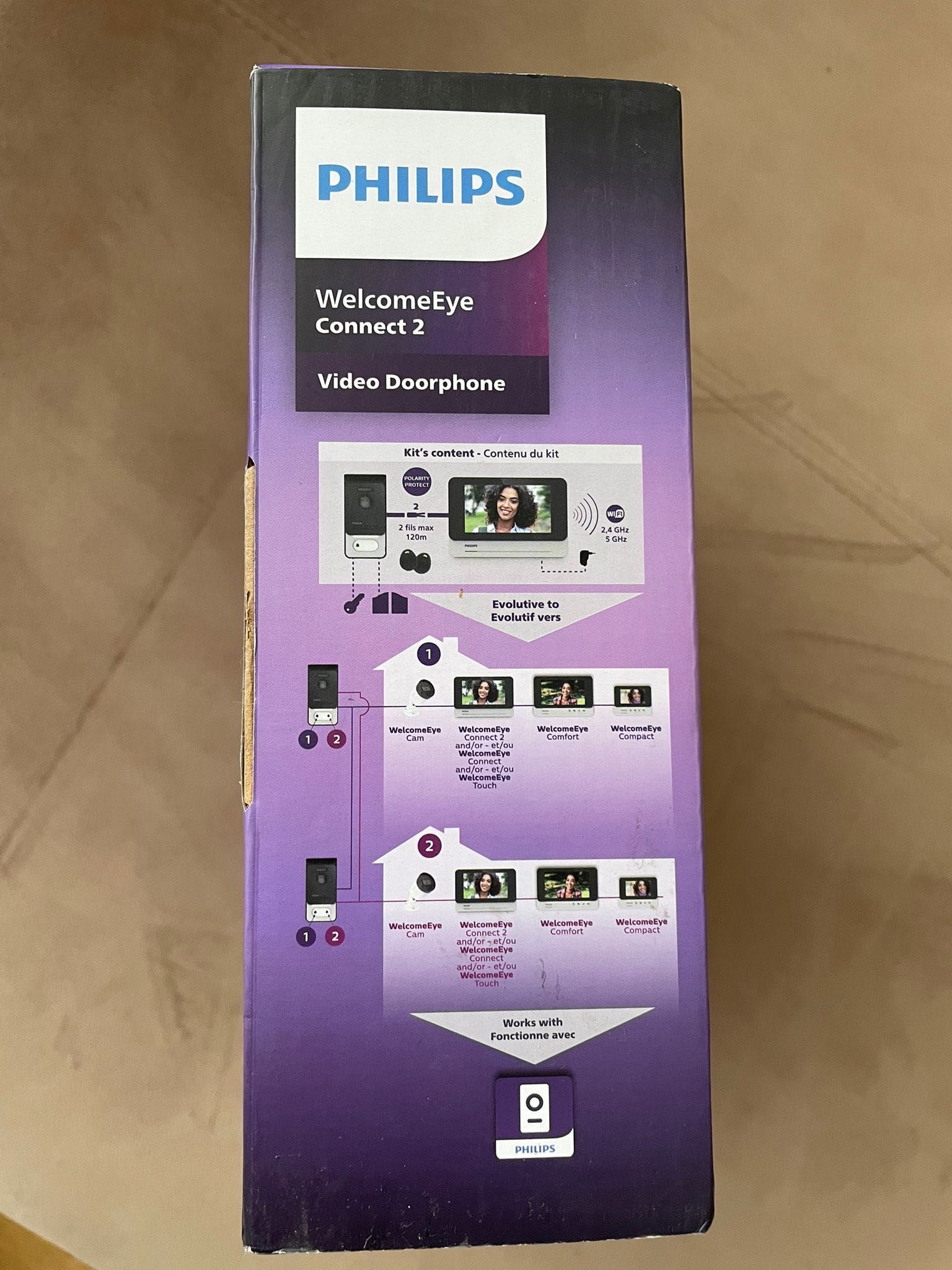 Interfon/sonerie Philips WelcomEye Connect 2