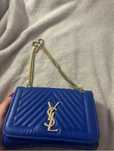 Чанта YSL, син цвят
