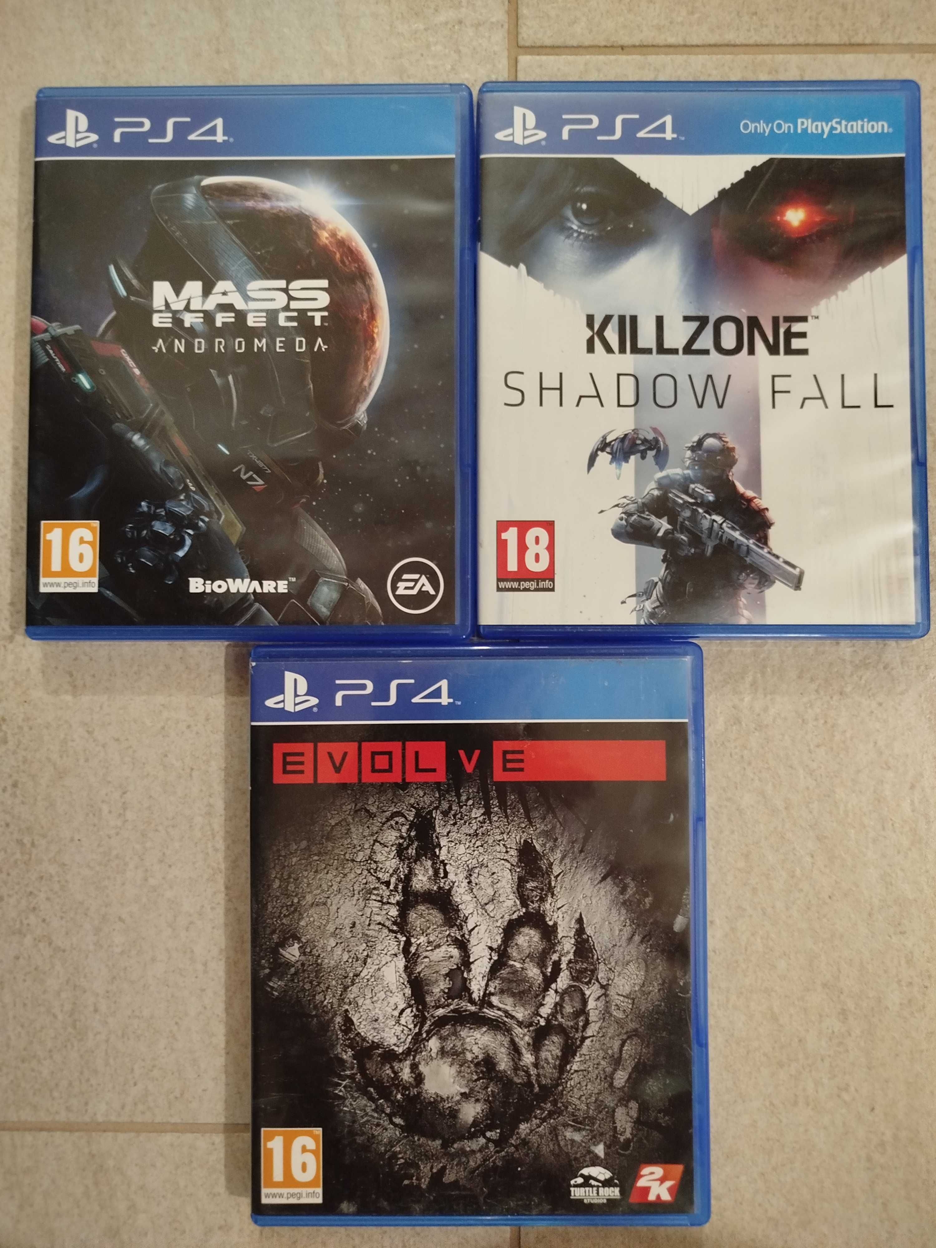 Продавам игри за PS4 Killzone, Evolve, Mass effect ANDROMEDA