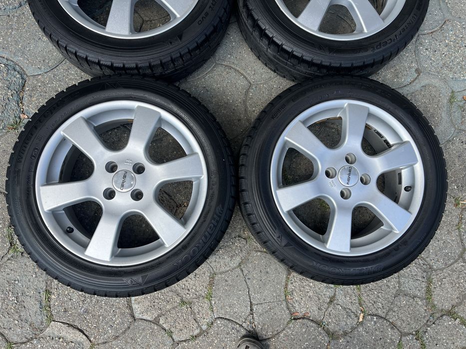 Jante 4x100mm, anvelope iarna 195/55 R16 Dacia Logan, Sandero, Renault