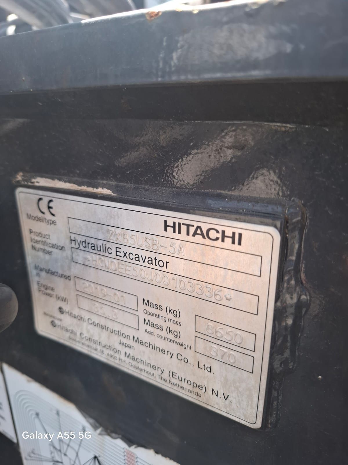Excavator HITACHI ZX 85 USB - 5 A