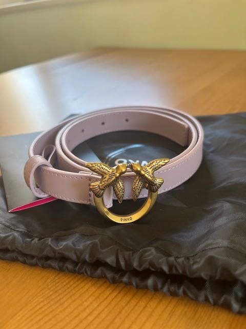 Светло лилав колан Pinko със златни орнаменти