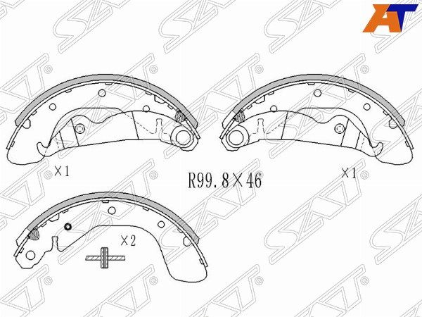 Колодки тормозные зад  Daewoo Nexia