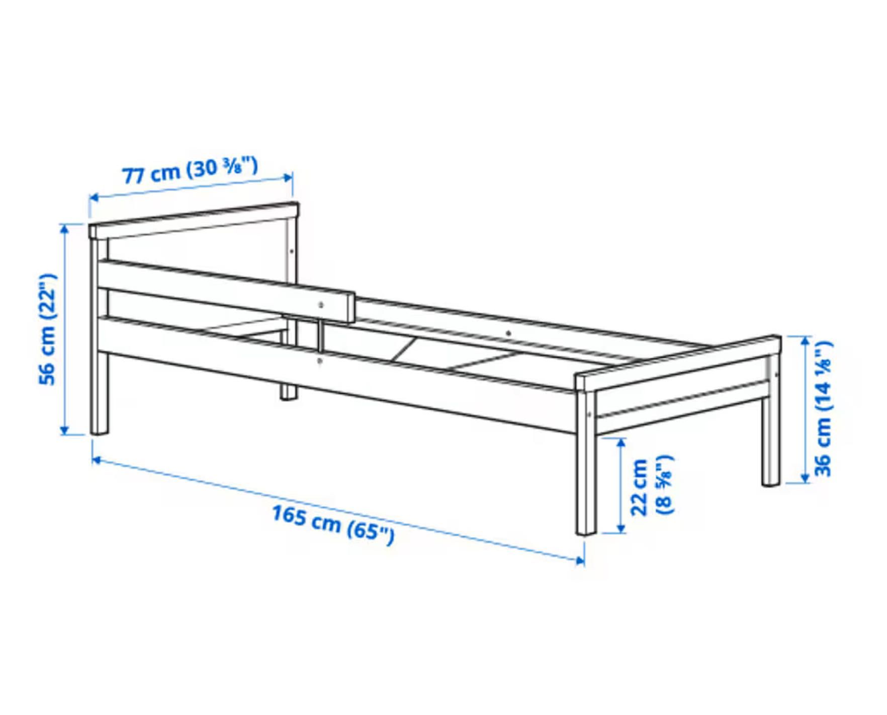 Pat Ikea SNIGLAR + Saltea, 70x160 cm