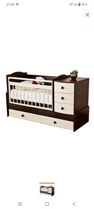 Кровать трансформер с рождения до 9 лет. 1 фото в собранном виде.