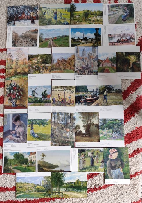 Set 30 bucăți cărți poștale Van Gogh, Pissarro, Utamaro