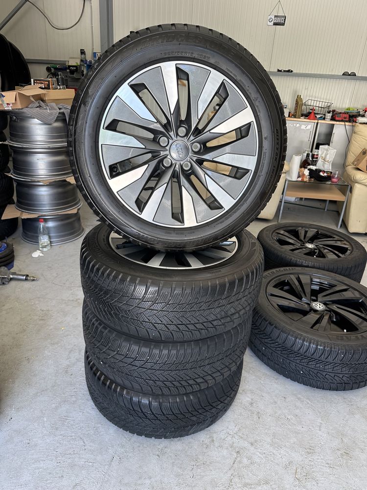 jante audi a6 a 5 5x112 bicolore top anvelope 225 55 18 bridgestone