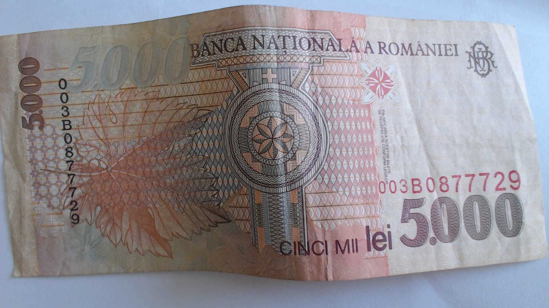 Bancnota 5000 lei BNR din 1998