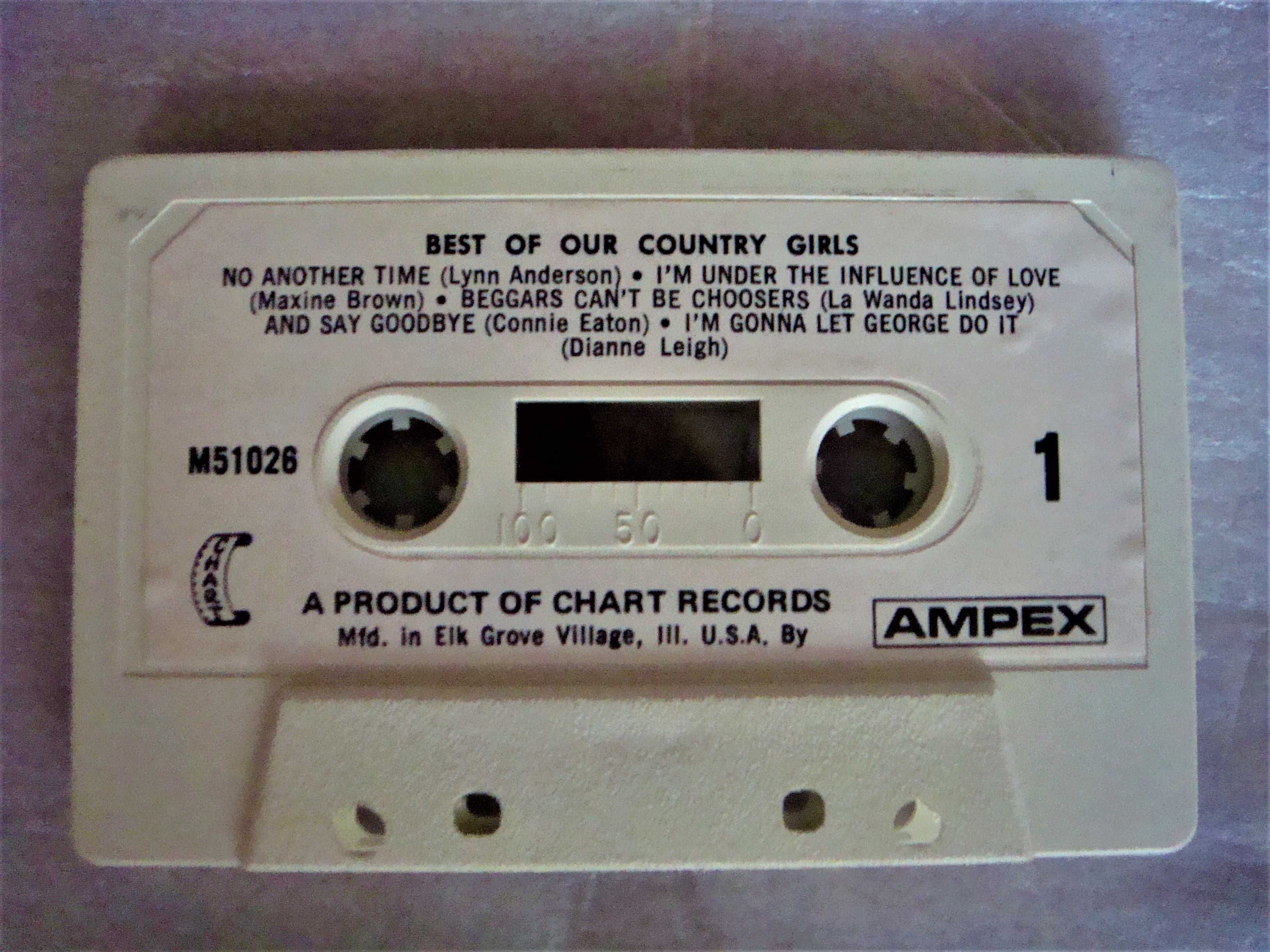 Лот 10 оригинални аудио касети с кънтри музика от 70-те на ХХ век