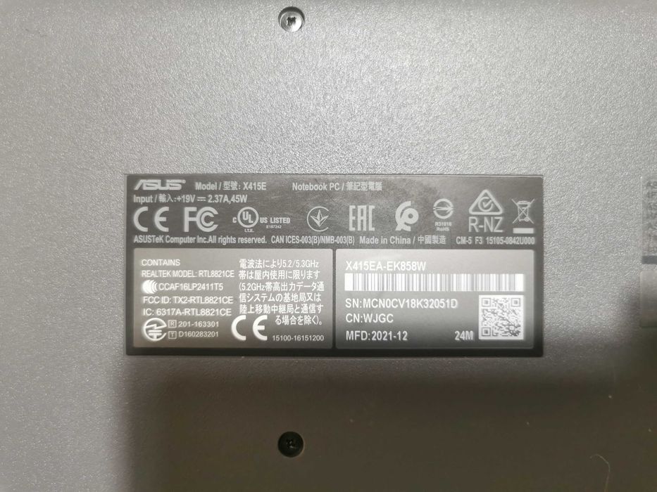 Laptop Asus VivoBook X415E i5-1135G7, ssd 256, 16 GB RAM
