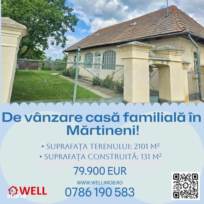 De vânzare casă familială în Mărtineni!