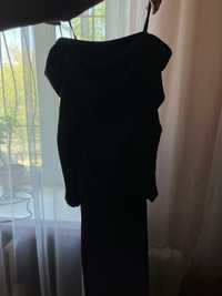 Платье атласное чорное