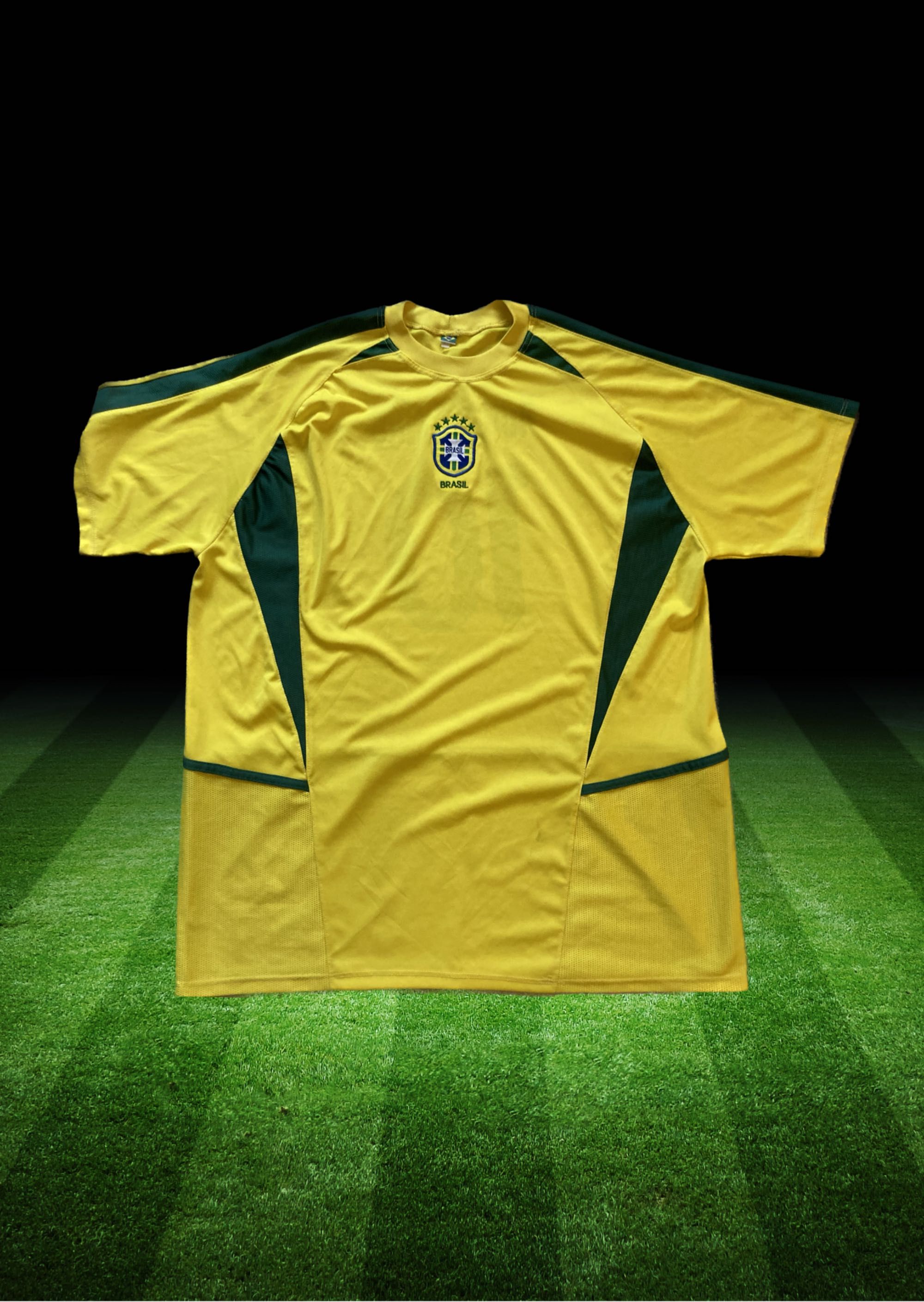 Тениска за футбол Brazil Ronaldinho 10 ретро XL/2XL