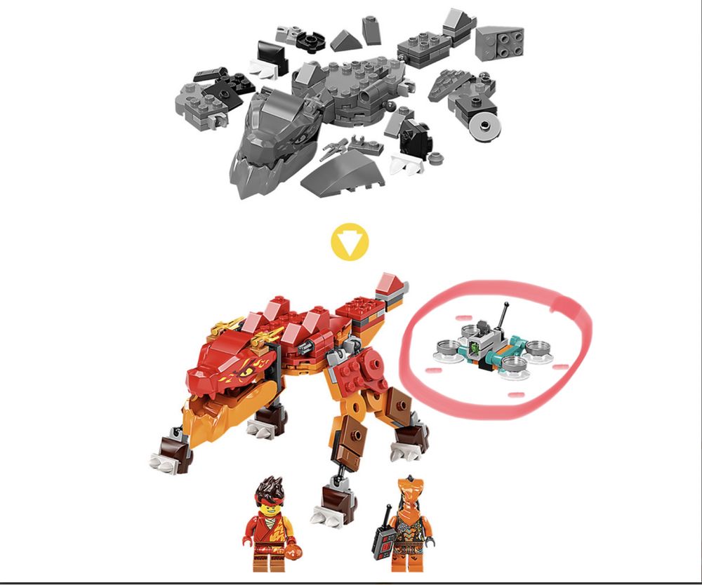 LEGO® NINJAGO™ 71762 - Огненият дракон на Kai EVO; 6+ години