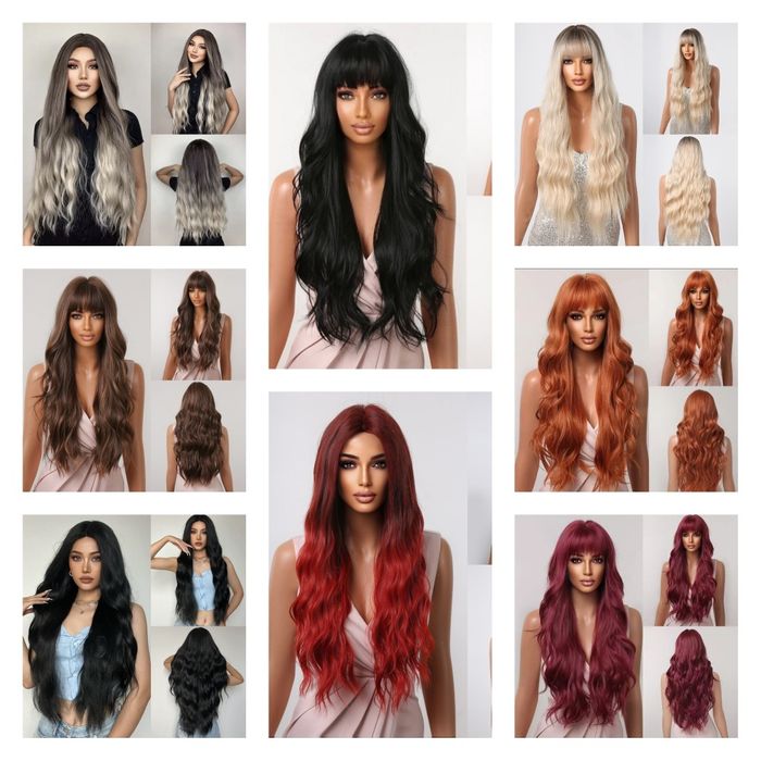 Peruci lungi, diverse culori, NOI, drepte sau ondulate, peruca ieftina