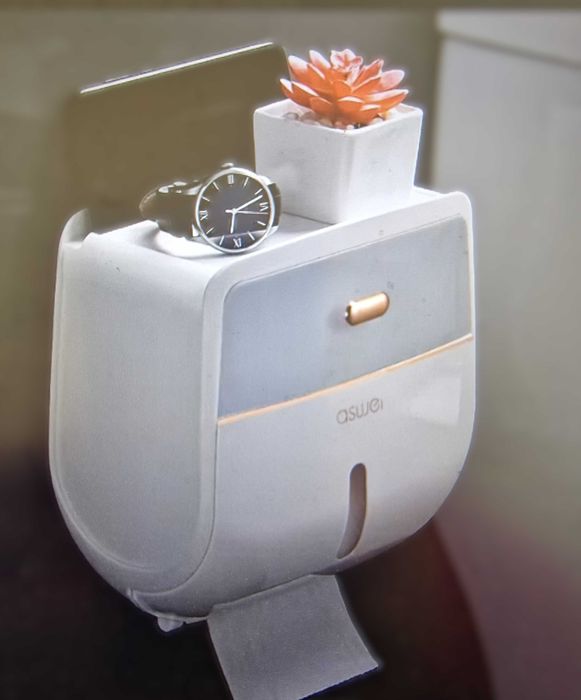 Водоустойчив органайзер за тоалетна харт. + чекмедже и поставка за GSM