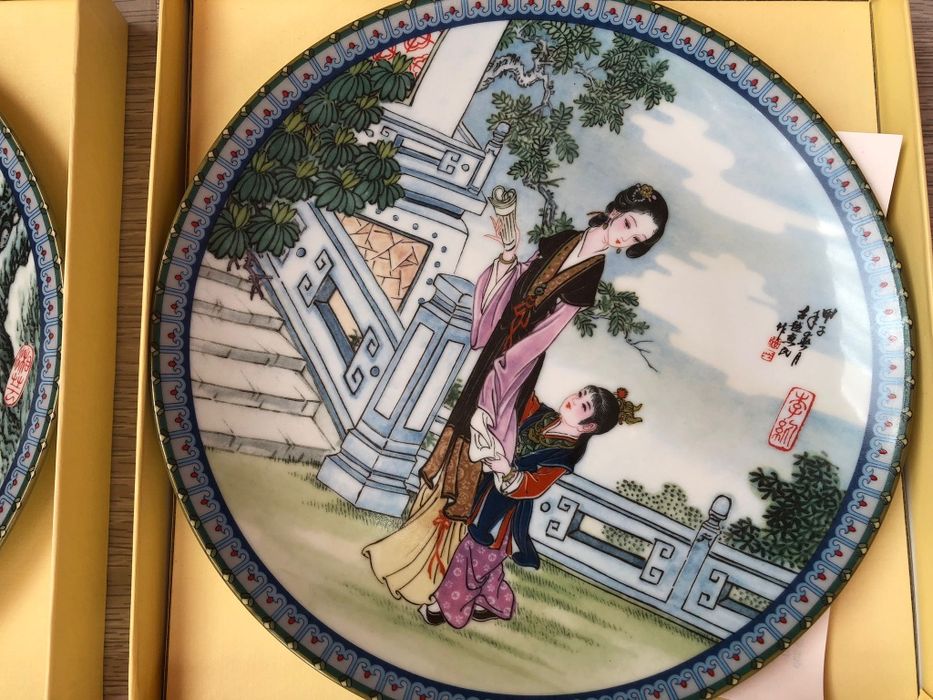 Farfurii chinezești pictate vintage