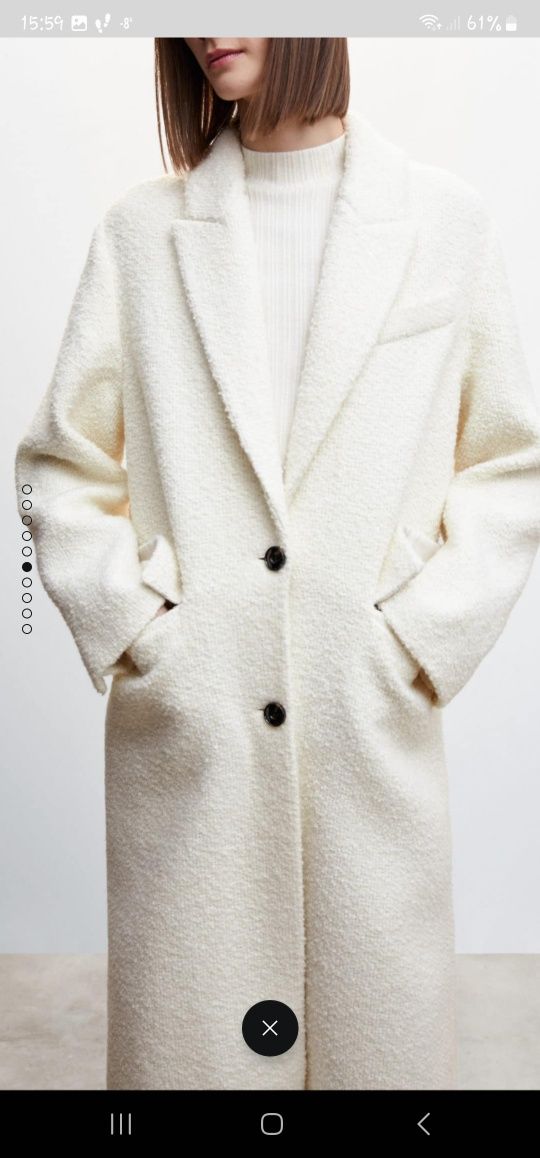 Женское белое пальто
