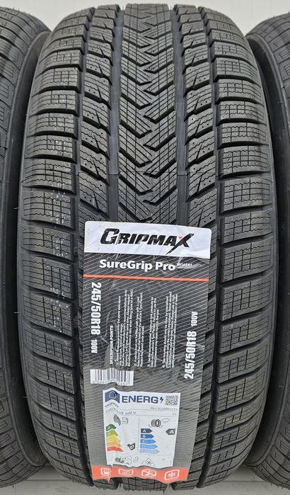 245/50 R18, 100V, GRIPMAX, Anvelope iarna M+S, Aderenta clasa A