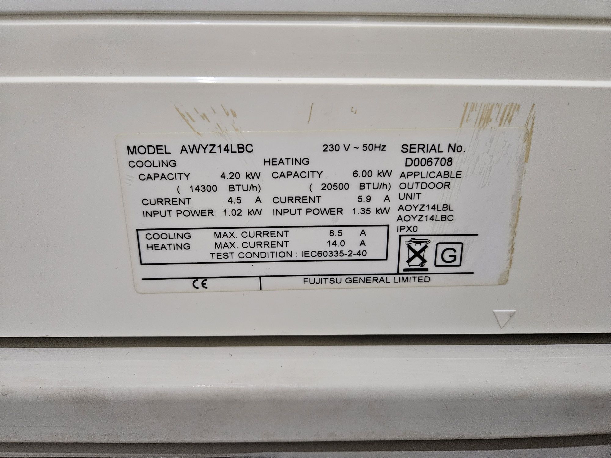 Климатик Fujitsu Nocria 14LBC