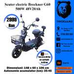 Scuter electric Breckner G60 rosu negru nou fara permis Agramix