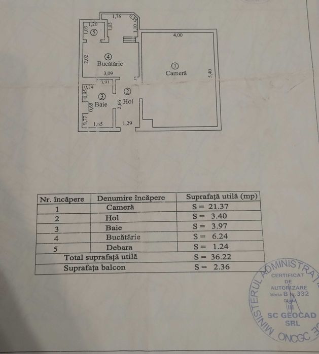 Apartament 1 camera de vanzare