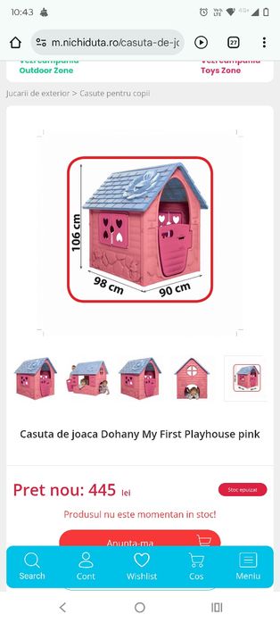 Casuta de joaca Dohany my first playhouse