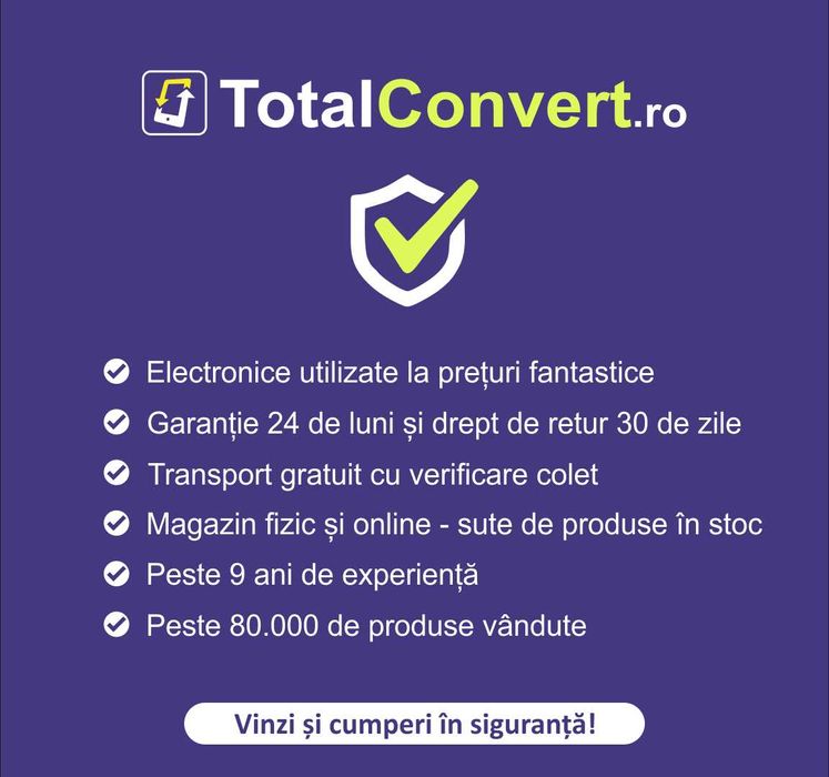 Apple iPhone 16 128GB, Garantie 2 ani | TotalConvert.ro