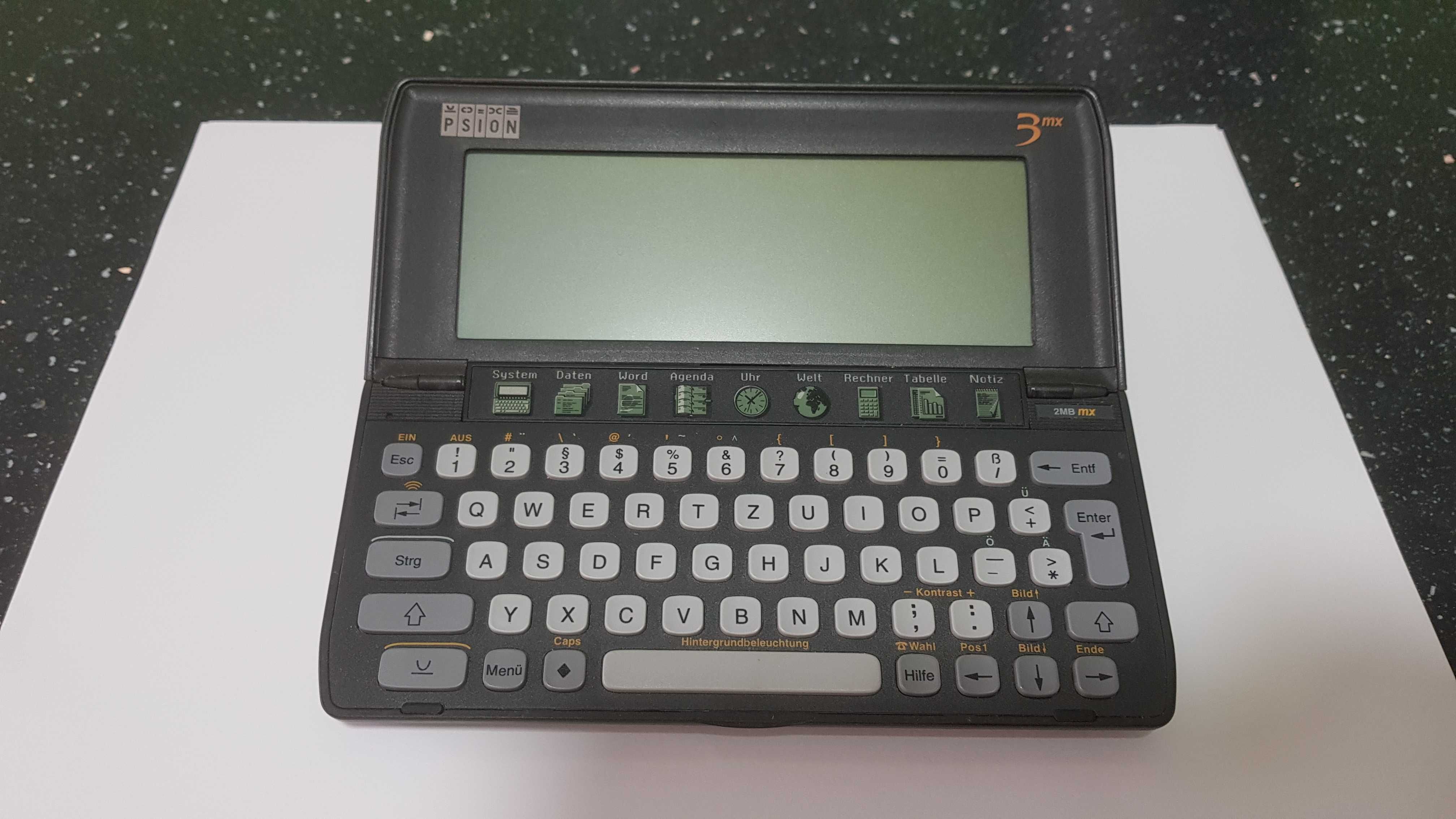 RAR Vintage Psion SERIE 3MX 2 MB Palmtop Computer 128K RAM, SSD 1998