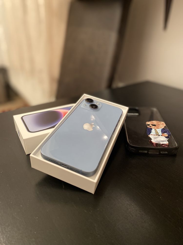 iPhone 14 128GB Blue/Baby Blue - Impecabil - 2400 lei negociabil