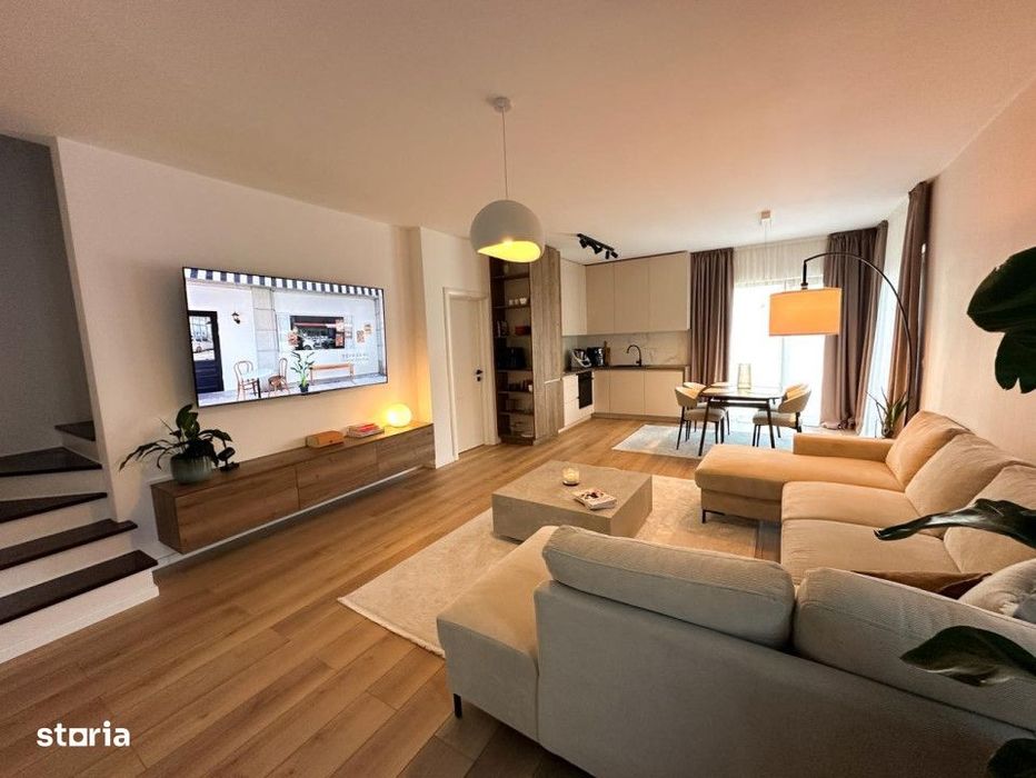 Casa ultrafinisata,cu 5 camere,3 bai,curte,terasa si 2 locuri de parca
