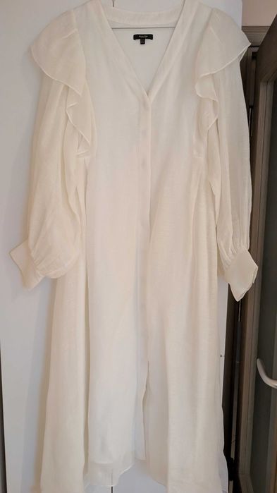 Рокля Massimo Dutti, лен и коприна