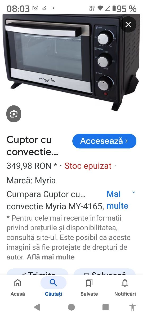 Cuptor Myria 25 litri