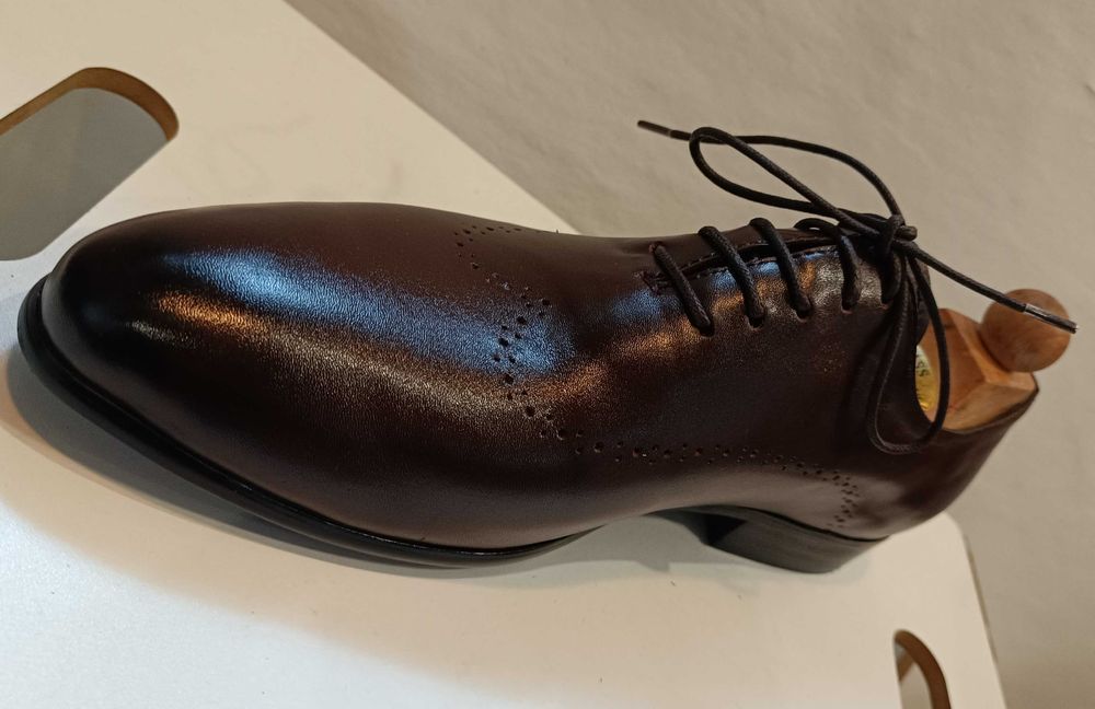 Pantofi wholecut premium 40 40.5 Batisto Lascari NOI piele naturala