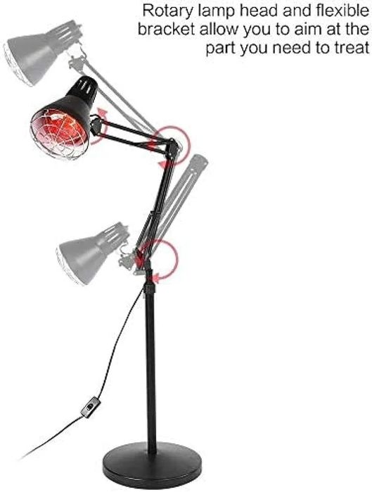 Инфрачервена топлинна лампа за терапия - регулируема температура,