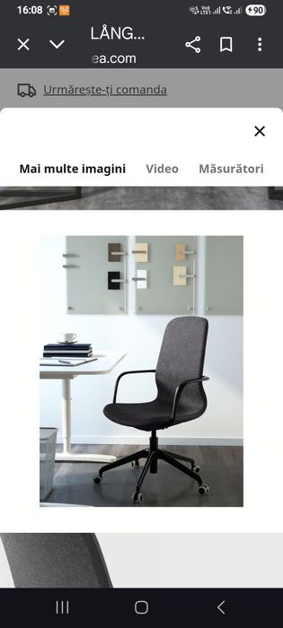 Vând scaun cu brațe  conferințe nou nouț,  marca Ikea Langfjall Gunnar