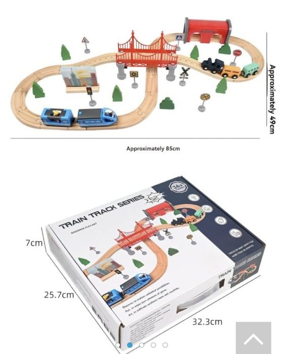 Trenuleț din lemn Montessori