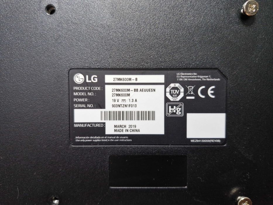 Monitor 27 inch LG 27MK600M fullHD IPS in cutie.
